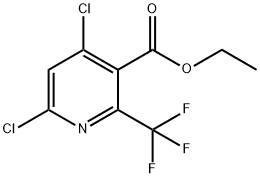 3-Pyridinecarboxylic acid, 4,6-dichloro-2-(trifluoromethyl)-, ethyl ester Structure