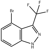 1H-Indazole,4-broMo-3-(trifluoroMethyl)- Structure