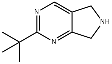 2-(tert-Butyl)-6,7-dihydro-5H-pyrrolo[3,4-d]-pyrimidine 化学構造式