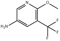 5-アミノ-2-メトキシ-3-(トリフルオロメチル)ピリジン 化学構造式