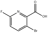 3-溴-6-氟吡啶-2-甲酸 结构式