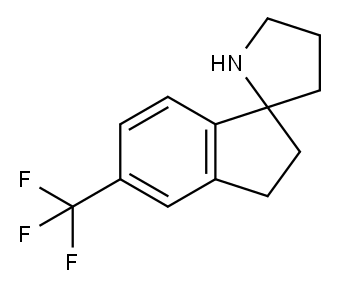 5-(trifluoromethyl)-2,3-dihydrospiro[indene-1,2'-pyrrolidine] 化学構造式
