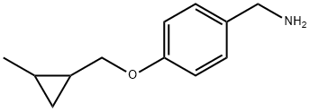 4-(2-METHYL-CYCLOPROPYLMETHOXY)-BENZYLAMINE, 1211594-46-5, 结构式