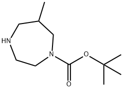 6-Methyl-[1,4]diazepane-1-carboxylic acid tert-butyl ester Structure