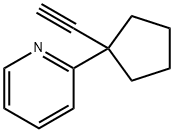 2-(1-乙炔环戊基)吡啶, 1211596-03-0, 结构式