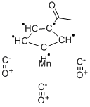 ACETYLCYCLOPENTADIENYLMANGANESE(I) TRIC& Structure