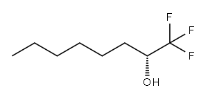 (R)-1,1,1-トリフルオロ-2-オクタノール 化学構造式