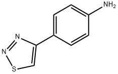 4-(1,2,3-チアジアゾール-4-イル)アニリン 化学構造式