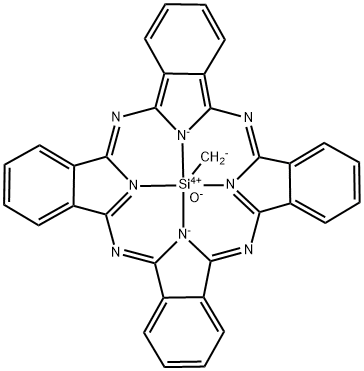 METHYLSILICON(IV) PHTHALOCYANINE HYDROXIDE 化学構造式