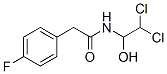 N-(2,2-ジクロロ-1-ヒドロキシエチル)-4-フルオロベンゼンアセトアミド 化学構造式