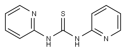 1,3-ビス(2-ピリジニル)チオ尿素 化学構造式