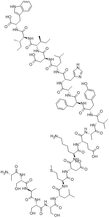 [丙氨酸1,3,11,15]-内皮素1, 121204-87-3, 结构式