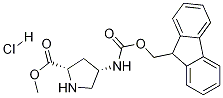 (2S,4S)-4-FMoc-aMino Pyrrolidine-2-carboxylic acid Methylester-HCl Structure