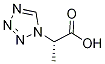 (2S)-2-(1H-テトラゾール-1-イル)プロパン酸 化学構造式