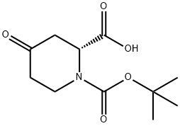 (R)-(+)-1-BOC-4-哌啶酮-2-甲酸, 1212176-33-4, 结构式