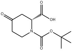 (2R)-1-Boc-4-oxopipecolic  acid Structure