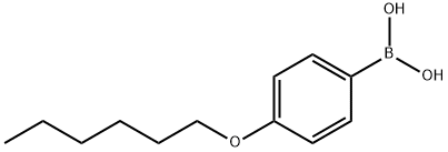4-ヘキシルオキシフェニルボロン酸 化学構造式