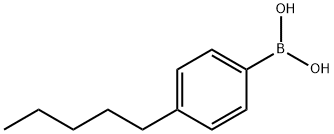 4-アミルフェニルボロン酸 化学構造式