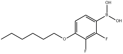 2,3‐ジフルオロ‐4‐(N‐ヘキシルオキシ)フェニルボロン酸 化学構造式