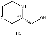 (R)-モルホリン-3-イルメタノール塩酸塩 化学構造式