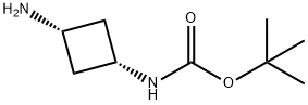 顺式-3-氨基-1-环丁基氨基甲酸叔丁酯, 1212395-34-0, 结构式