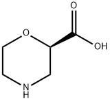(R)-モルホリン-2-カルボン酸 化学構造式