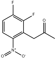 3-乙酰甲基-1,2-二氟-4-硝基苯 结构式