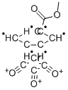 (安息香酸メチル)トリカルボニルクロム 化学構造式