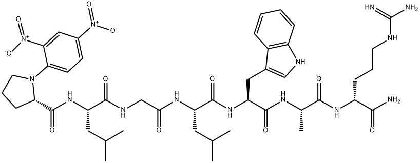 DNP-PRO-LEU-GLY-LEU-TRP-ALA-D-ARG-NH2, 121282-17-5, 结构式