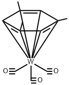 トリカルボニルメシチレンタングステン 化学構造式