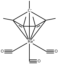 ペンタメチルシクロペンタジエニルレニウムトリカルボニル 化学構造式
