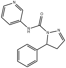 5-Phenyl-N-(3-pyridinyl)-4,5-dihydro-1H-pyrazole-1-carboxamide Struktur