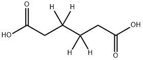 ヘキサン二酸-3,3,4,4-D4 化学構造式