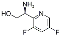 (S)-2-アミノ-2-(3,5-ジフルオロピリジン-2-イル)エタノール 化学構造式