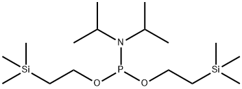 BIS(2-(TRIMETHYLSILYL)ETHYL) DIISOPROPYLPHOSPHORAMIDITE 结构式