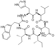 HIS-LEU-ASP-ILE-ILE-TRP, 121377-67-1, 结构式