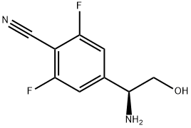 (S)-4-(1-aMino-2-hydroxyethyl)-2,6-difluorobenzonitrile Struktur