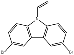 3,6-ジブロモ-9-ビニル-9H-カルバゾール 化学構造式