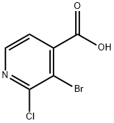 3-BroMo-2-chloropyridine-4-carboxylic acid Struktur