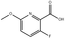 3-氟-6-甲氧基吡啶-2-羧酸, 1214328-79-6, 结构式