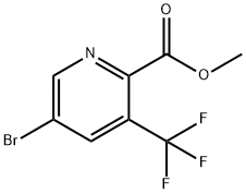 5-溴-3-(三氟甲基)-2-吡啶羧酸甲酯,1214328-84-3,结构式