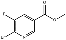 6-溴-5-氟吡啶-3-甲酸甲酯,1214336-88-5,结构式