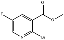 2-ブロモ-5-フルオロニコチン酸メチル 化学構造式