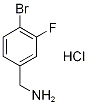 4-溴-3-氟苯甲胺盐酸盐,1214342-53-6,结构式