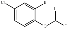 2-ブロモ-4-クロロ-1-(ジフルオロメトキシ)ベンゼン 化学構造式