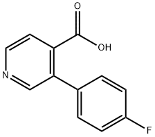 3-(4-氟苯基)异烟酸, 1214348-98-7, 结构式
