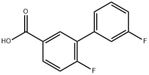 3-(3-Fluorophenyl)-4-fluorobenzoic acid, 1214363-82-2, 结构式