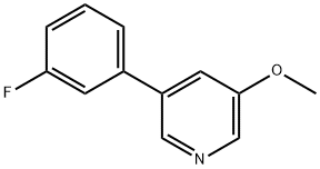 3-(3-フルオロフェニル)-5-メトキシピリジン 化学構造式