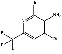3-Amino-2,4-dibromo-6-(trifluoromethyl)pyridine Struktur