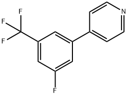 4-[3-Fluoro-5-(trifluoromethyl]phenyl)pyridine Structure